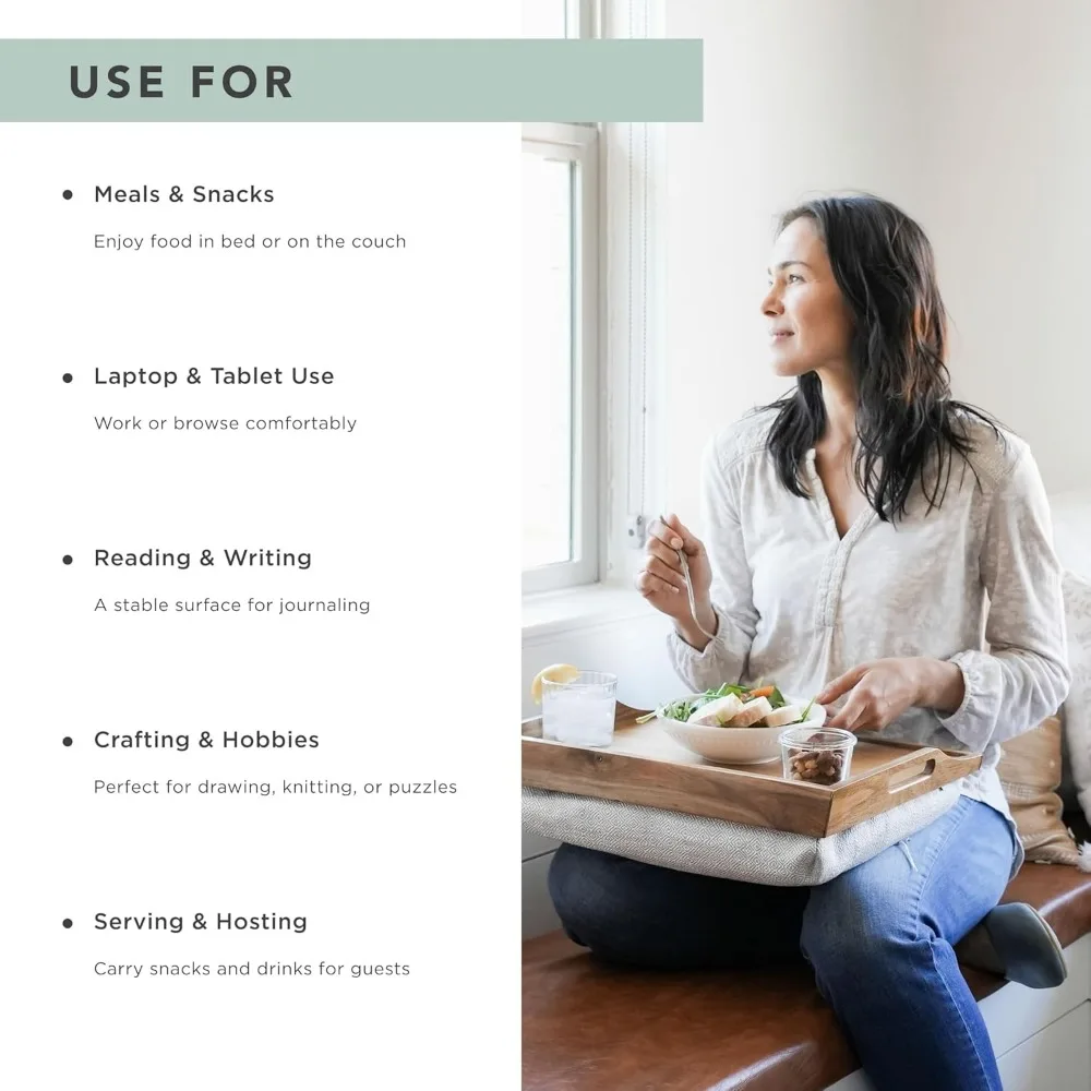 طقم مكتب من خشب السنط مع سلة تخزين، يناسب أجهزة الكمبيوتر المحمولة مقاس 15.6 بوصة، لمسة نهائية طبيعية