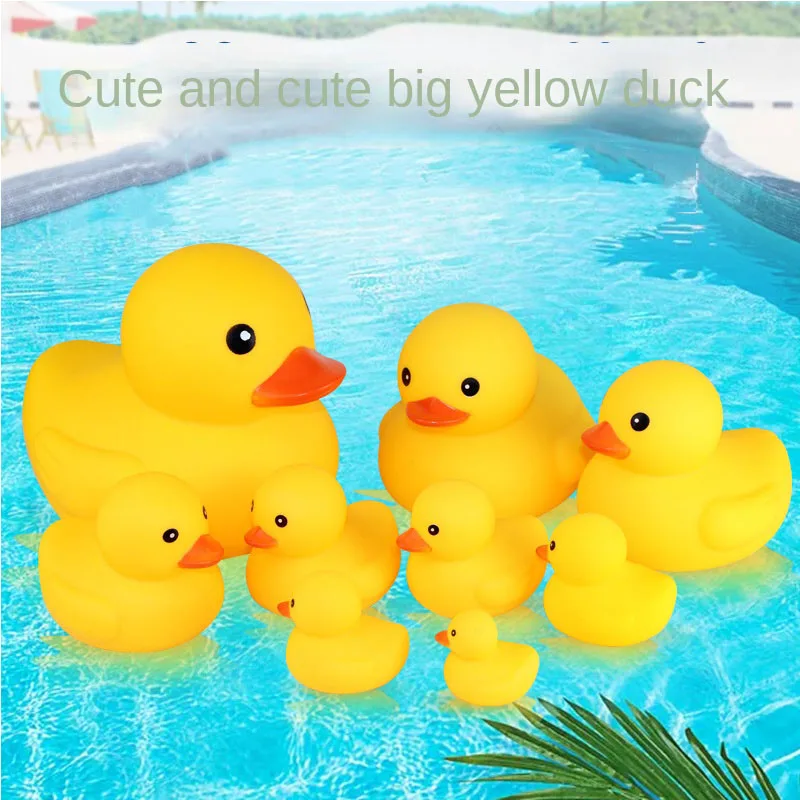 

Bathroom Rubber Large Yellow Duck Bathing Playing Water Kawaii Squeeze Float Ducks Baby Bath Toys Cute Duck Baby Gift