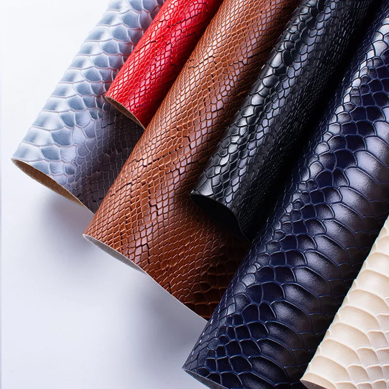 25*34cm Snake Pattern Pvc Artificial Leather Fabric Soft Bag Thickened Leather Fabric Handmade DIY Bag Leather Wallet