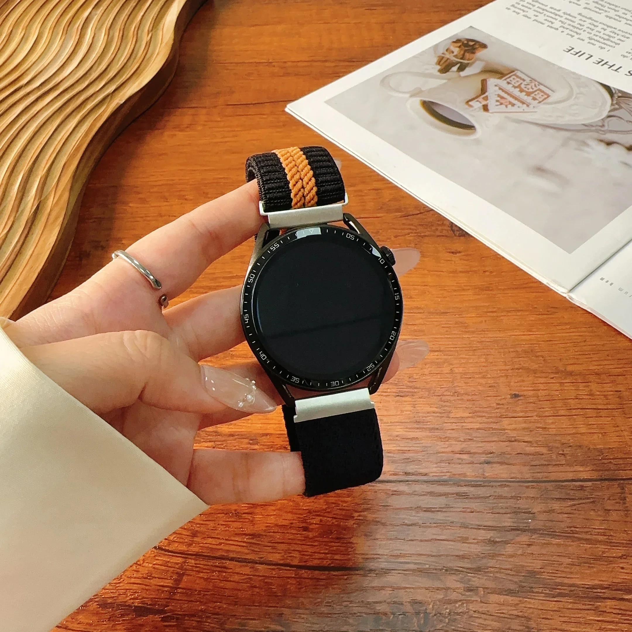 22 مللي متر هواوي النايلون حزام ساعة اليد ل ساعة GT5 GT4 46 مللي متر الفرقة سوار لهواوي ساعة 5Pro 4 برو GT3 GT2 GT 3 2 برو 46 مللي متر حزام الساعات #5