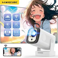 Magcubic Auto Focus 330 ANSI HY310 proyector 4K compatible con 1080P Android 11 WiFi6 BT5.4 Air Mouse Control de voz portátil para el hogar