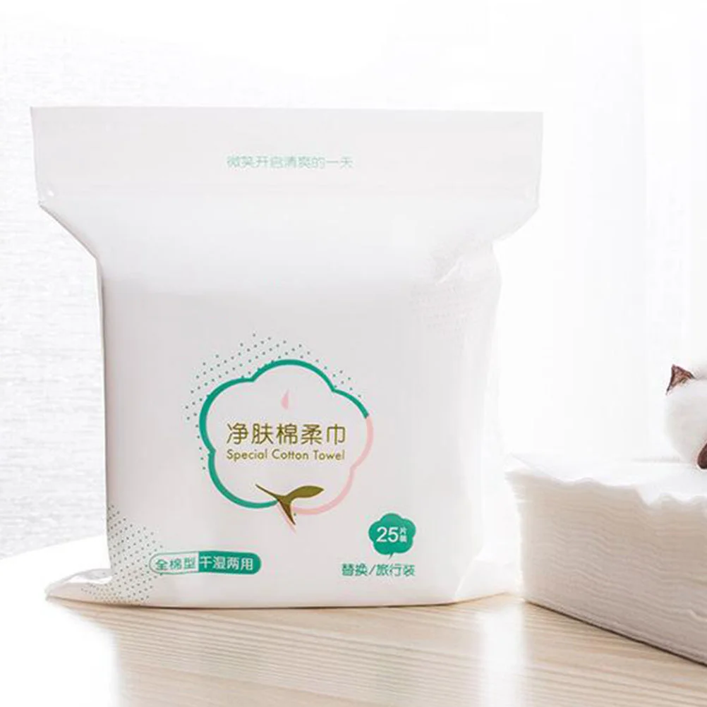 50Pcs Washing Face Towels Disposable Soft Facial Tissue Nonwoven Makeup Remover Pads Travel Wet Dry Cleaning Face Wipes