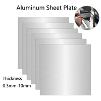 1pcs Aluminum Plate thickness 0.3mm 0.5mm 1mm 1.5mm 2mm 3mm 5mm 6mm 10mm Aluminum alloy square plate Polished Plate Sheet