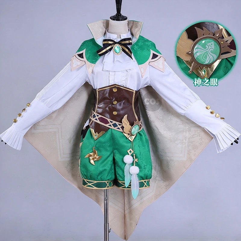 Venti Cosplay Game Genshin Impact Cosplay Costume Genshin Impact Venti For Hallowmas Party Comicon Role Paly Adult Unisex