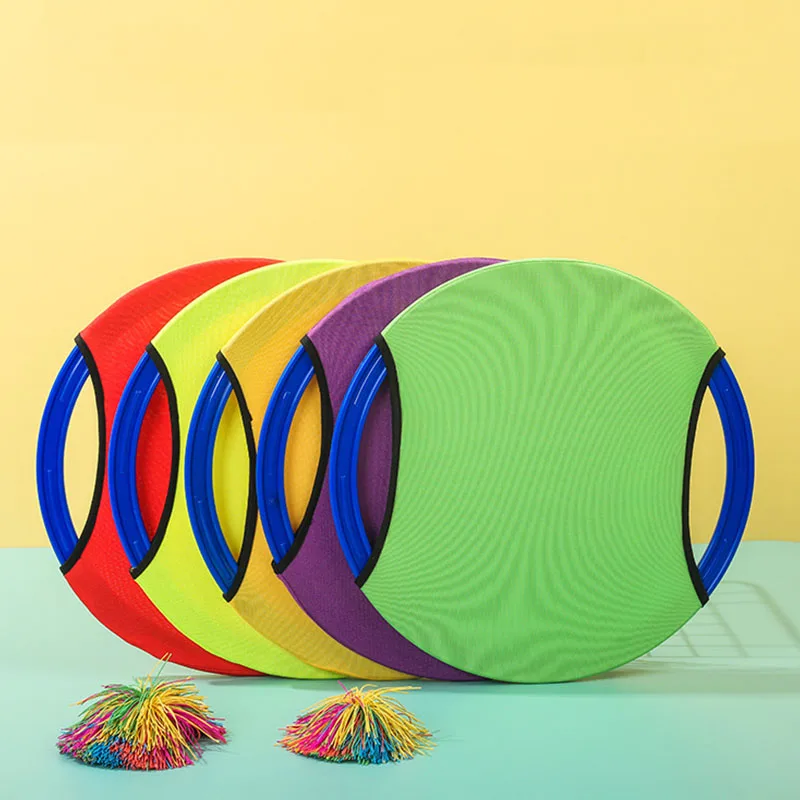 Bouncing Circle Throwing Training Toys Kids Adult Outdoor Interactive Cooperative Games Elastic Paddle Ball Fun Game