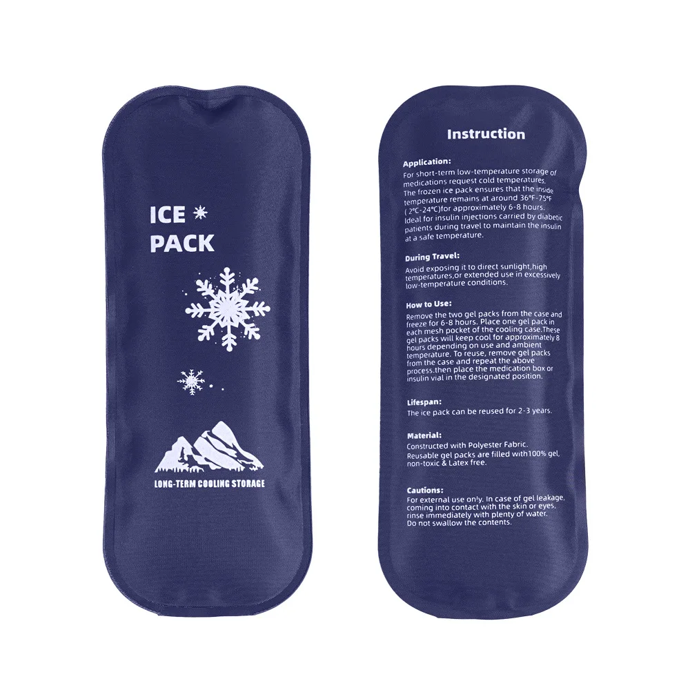 Homefish – Lot de 1 ou 6 sacs isothermes de voyage pour insuline diabétique, avec pochettes de gel réutilisables, sac de rangement portable pour l'extérieur