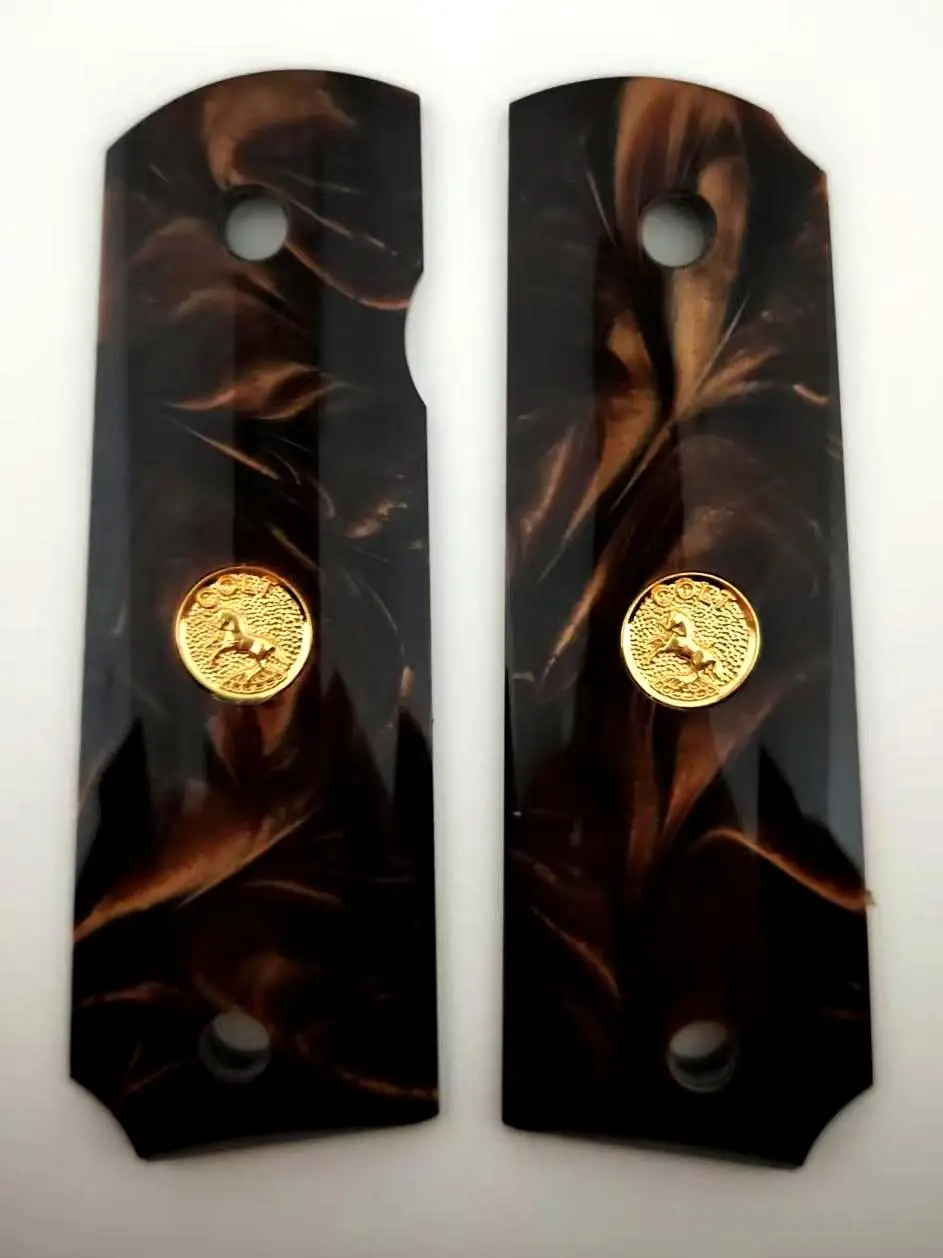 1911 그립스 풀 사이즈, 브라운 펄 골드 콜트 메달리온, 콜트, 킴버, 스프링필드, 레밍턴, 락 아일랜드, 군사 지휘관용에 적합