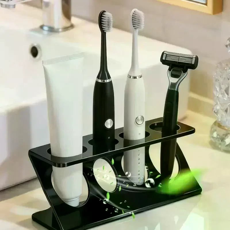 1Pcs Bathroom Tabletop Multifunctional Drain Rack Multipurpose Toothbrush Holder Vanity Desktop Toothbrush Base Support