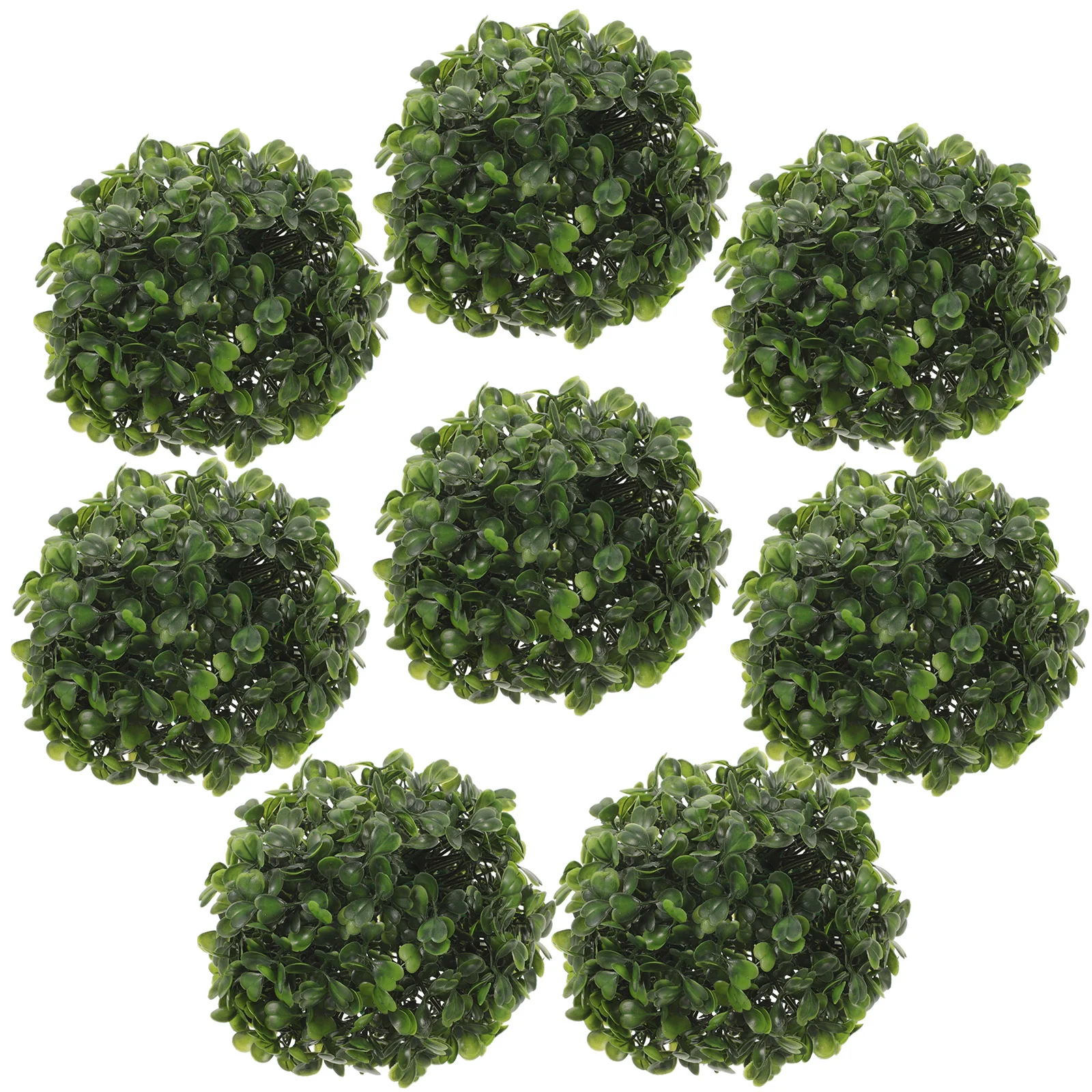 

8 Pcs Ball Green Plant Decoration Simulated Plastic Grass Artificial Plants Outdoor Decorative