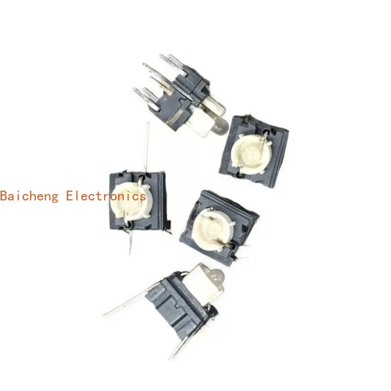 10PCS Reset with red and green dual color light button, touch button switch with light, 6-pin 10 * 10