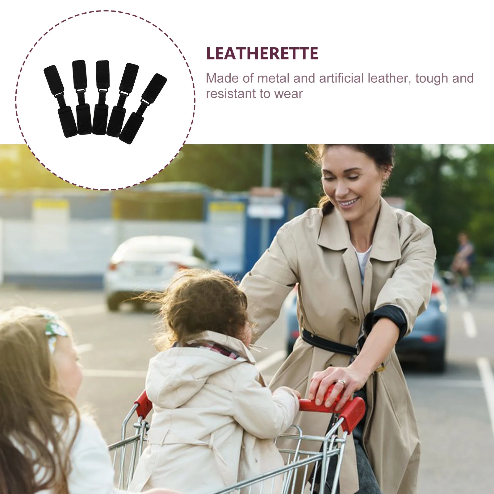 معطف الرياح حزام أبازيم معدنية Pu تبديل المشابك للسترات معاطف Diy بها بنفسك الملابس والاكسسوارات #2