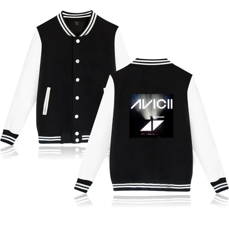 New Autumn Baseball Jacket Students Teenagers Preppy Style Rib Sleeve Sweatshirt DJ Avicii Print Bomber Jacket Brand Clothing