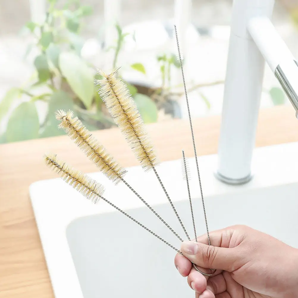 

Набор из 2 щеток для чистки носиков бутылок, высококачественная щетка с длинной ручкой, эргономичный дизайн для стеклянных стаканов, трубочек, бутылок для молока