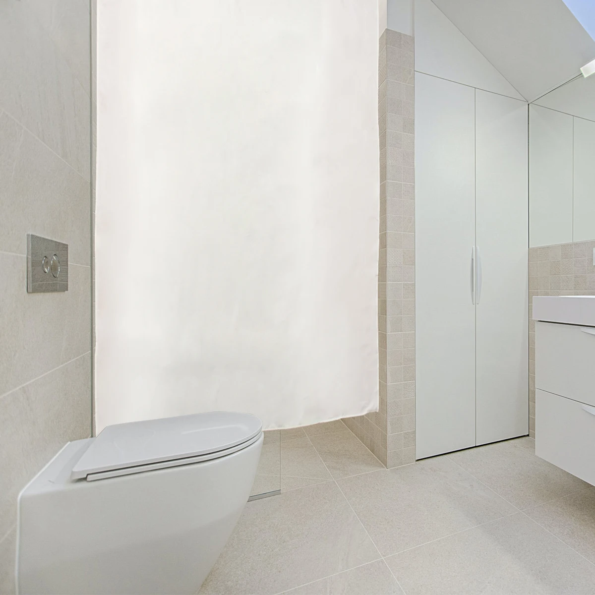Chuveiro de banho à prova d'água, espessamento, lavável, poliéster, pendurado, decorativo para banheiro, casa, hotel, uso, divisória de banheira