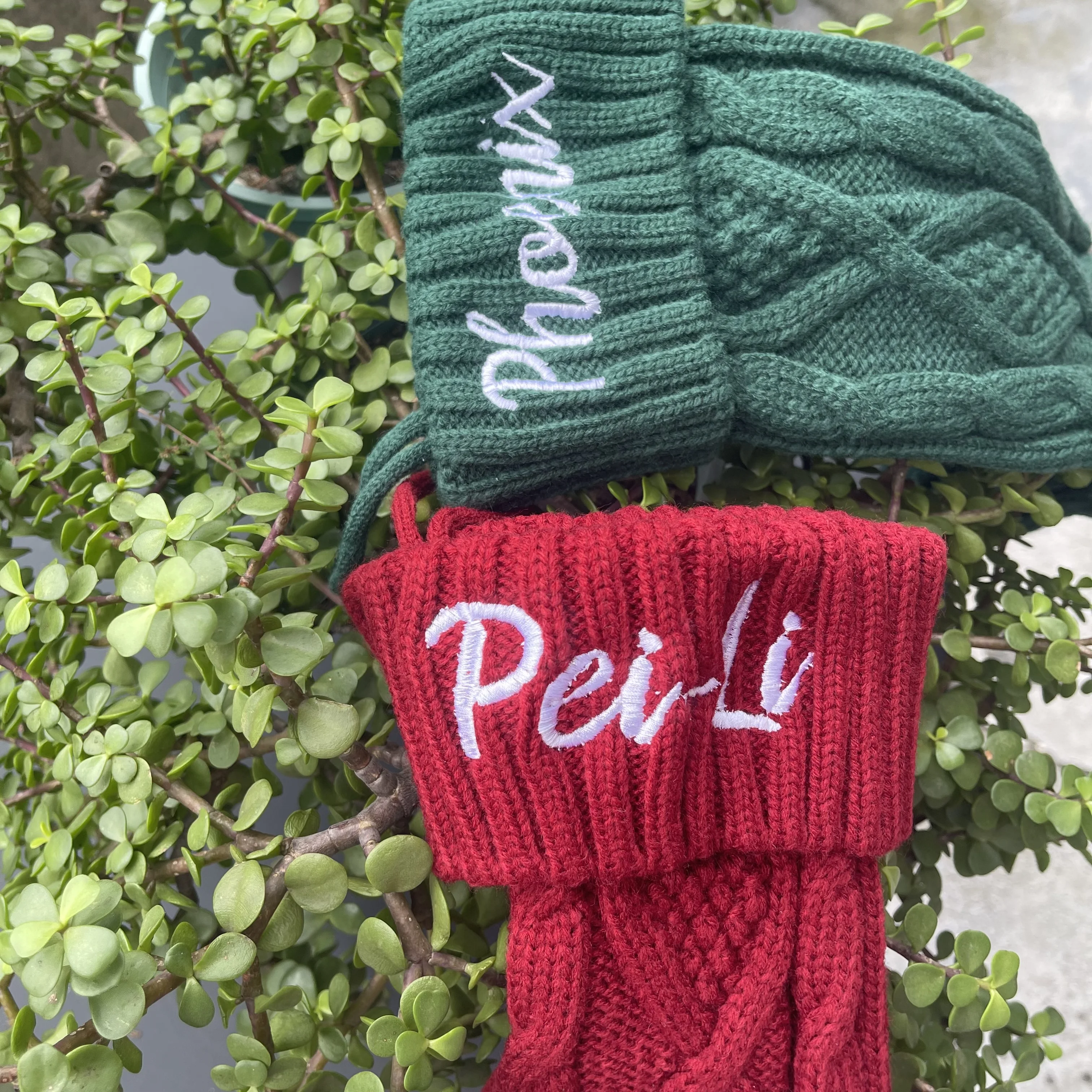 Personalized Christmas Stockings with Family Name Custom Stockings Monogram Stockings Embroidery Knit Stockings Christmas Gifts