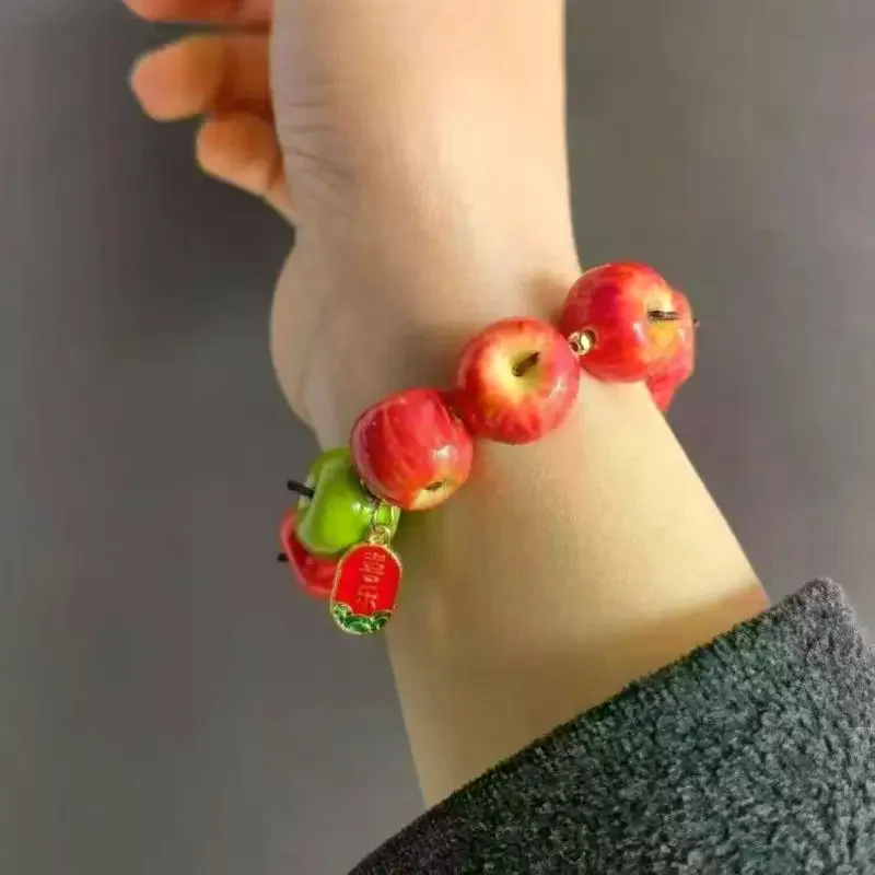 Creative Simulation Fruit Beaded Bracelet Creative Fruit Design Niche Personality Hand Jewelry Fashion Accessories Jewelry Gift