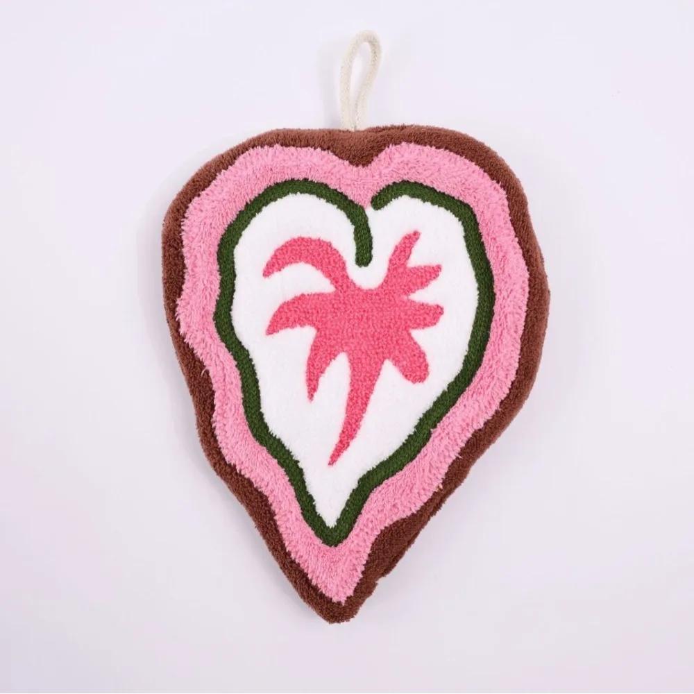 Leaf Shaped Green Leaves Hand Towel Christmas Decorations Quick Drying Absorbent Hand Towels Wash Hand Towels Kitchen