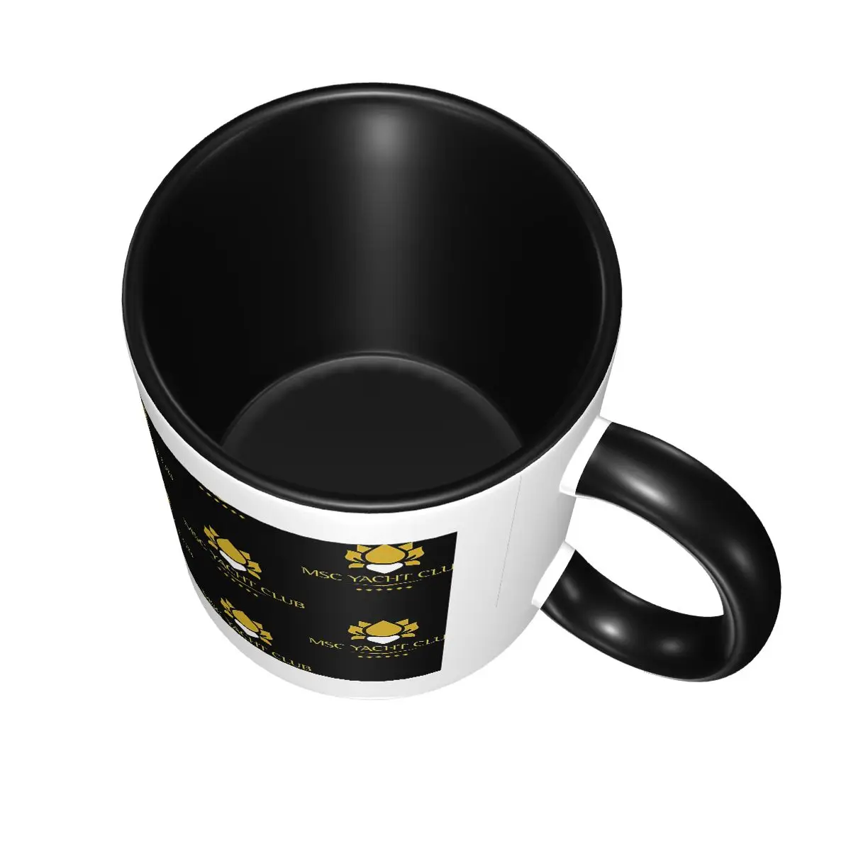 MSC Yacht Club Logo Design Cap Mug مضحك أكواب القهوة السيراميك أكواب الشاي كوب حليب درينكوير هدايا للأصدقاء #4