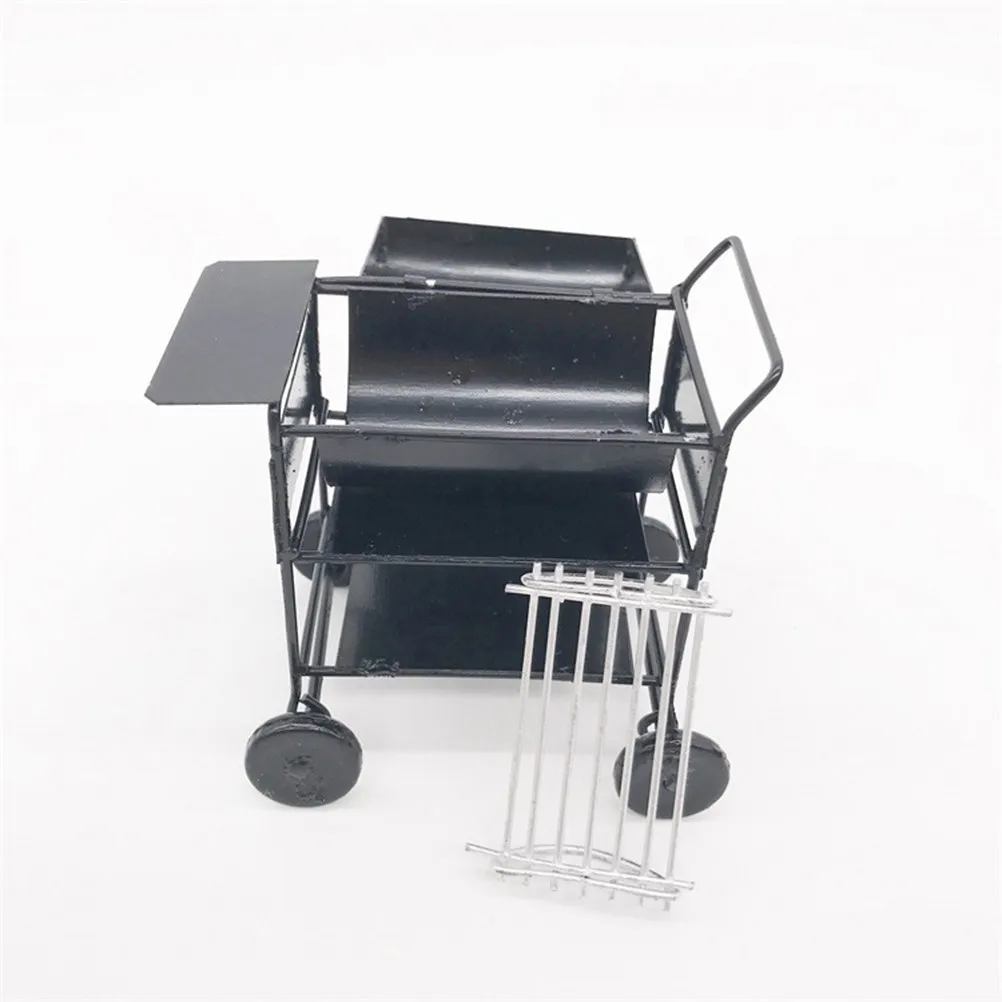 

Набор миниатюрных железных инструментов для барбекю для декора кукольного домика, гостиной, изысканный, легкий, художественный, для домашнего декора