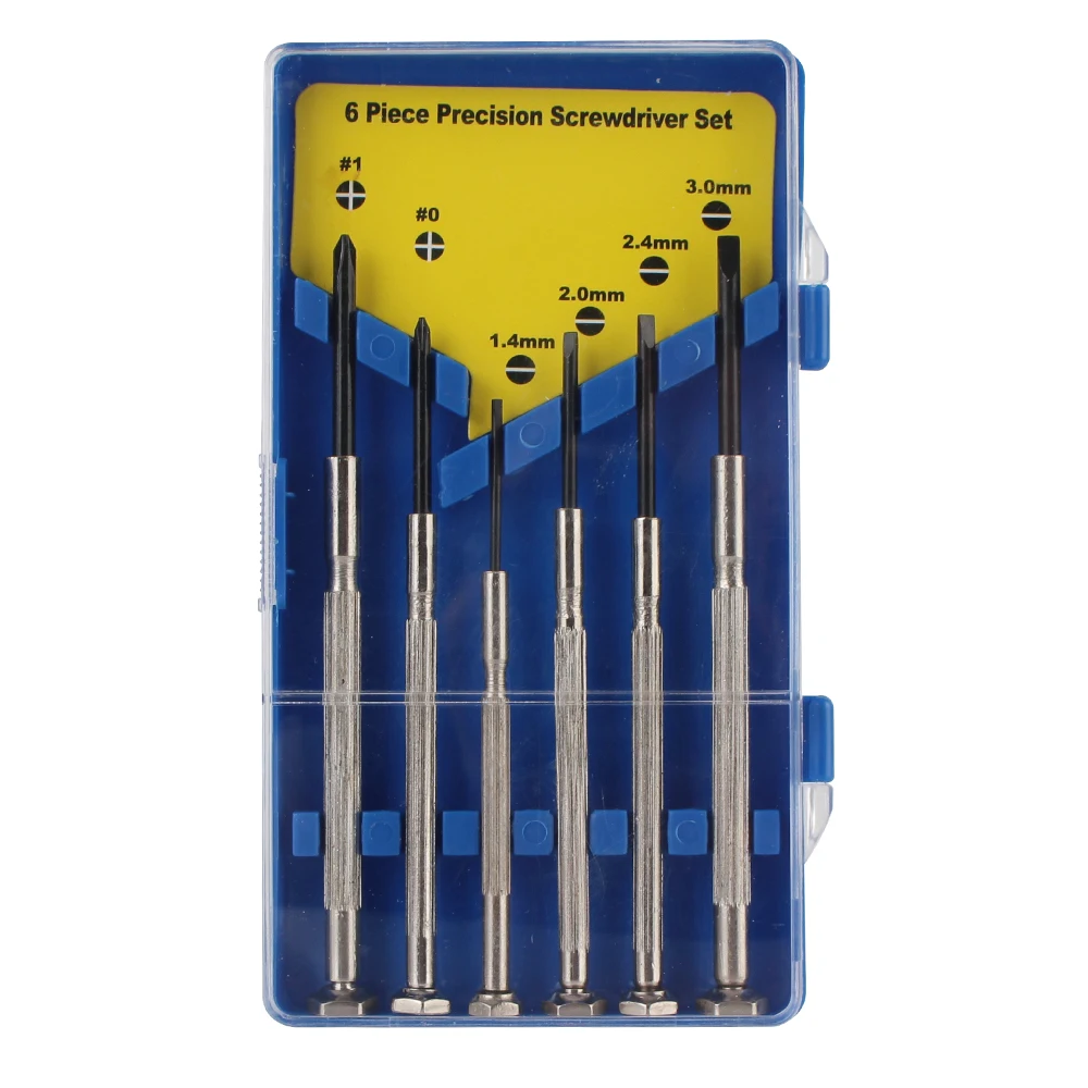 Small Screwdriver Set Precision Multifunction Slotted Phillips Bits 6pcs/set For Watch Glasses Mobile phone Computer