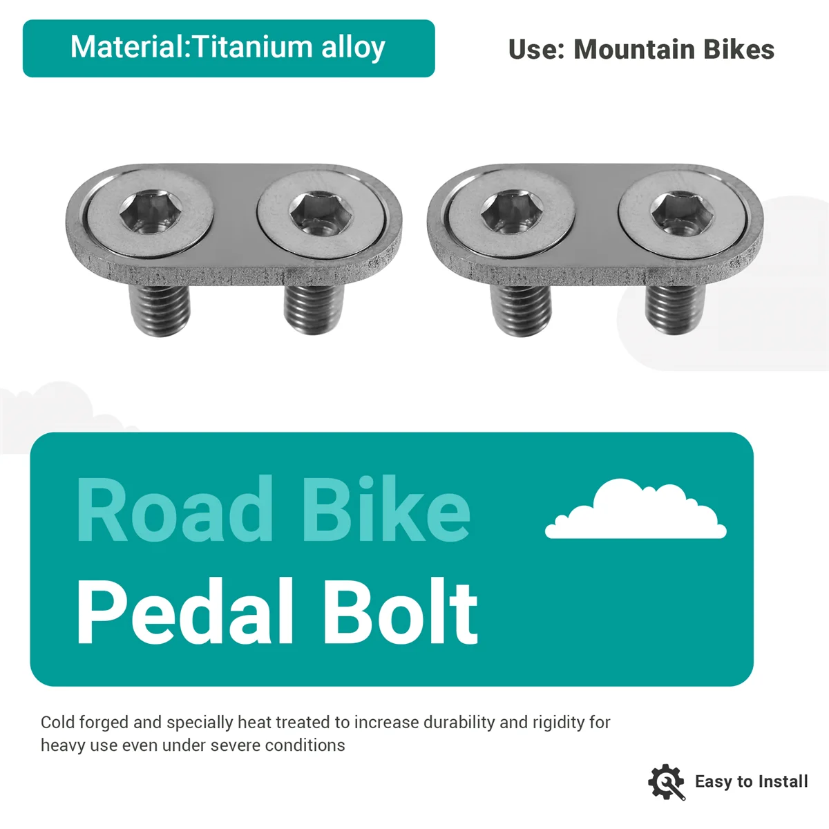 AA84 التيتانيوم دواسة المربط الترباس ل Shimano SPD M980 M985 M780 M785 M540 M545 M520 M424