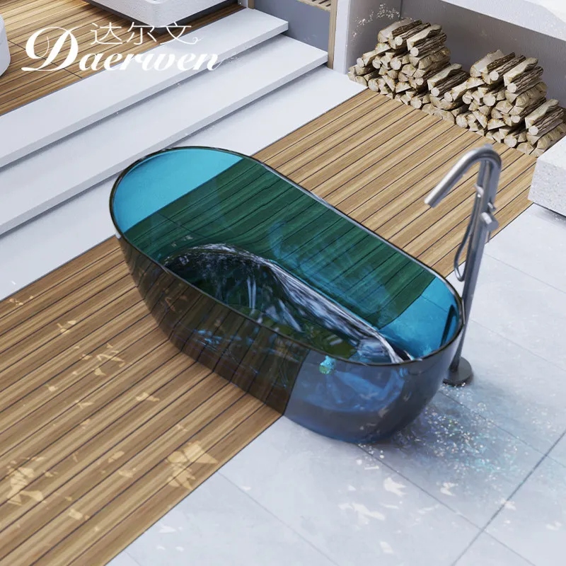 Round Surf Massage Bathtub, Colorful Constant Temperature Heated Freestanding Tub for Luxury Home Spa, Bathroom Fixture