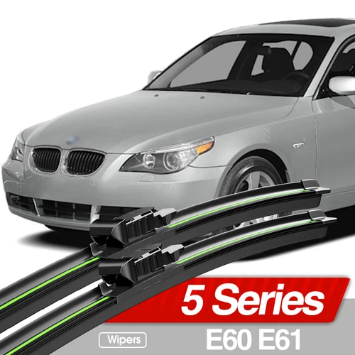Imagen 1 del producto Para BMW 5 Series E60 E61 2003-2010 limpiaparabrisas delantero 2 uds accesorios de ventana de parabrisas 2004 2005 2007 2008 2009