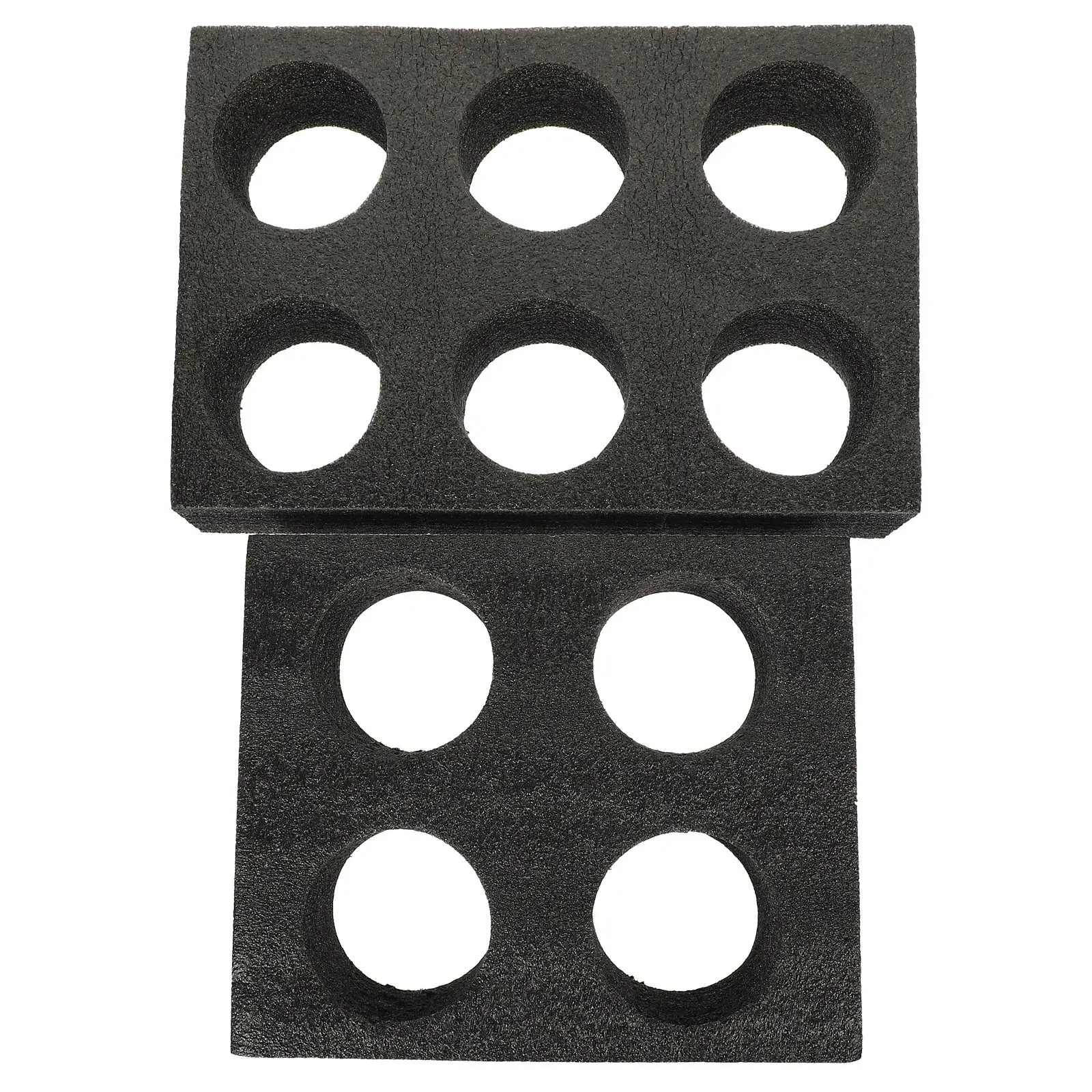 

2 Pcs Black Pearl Cotton Cup Holder Drink Coaster Tray Takeout Beverage Carrier Safe Practical Milk Tea Packing Tray Multi-hole
