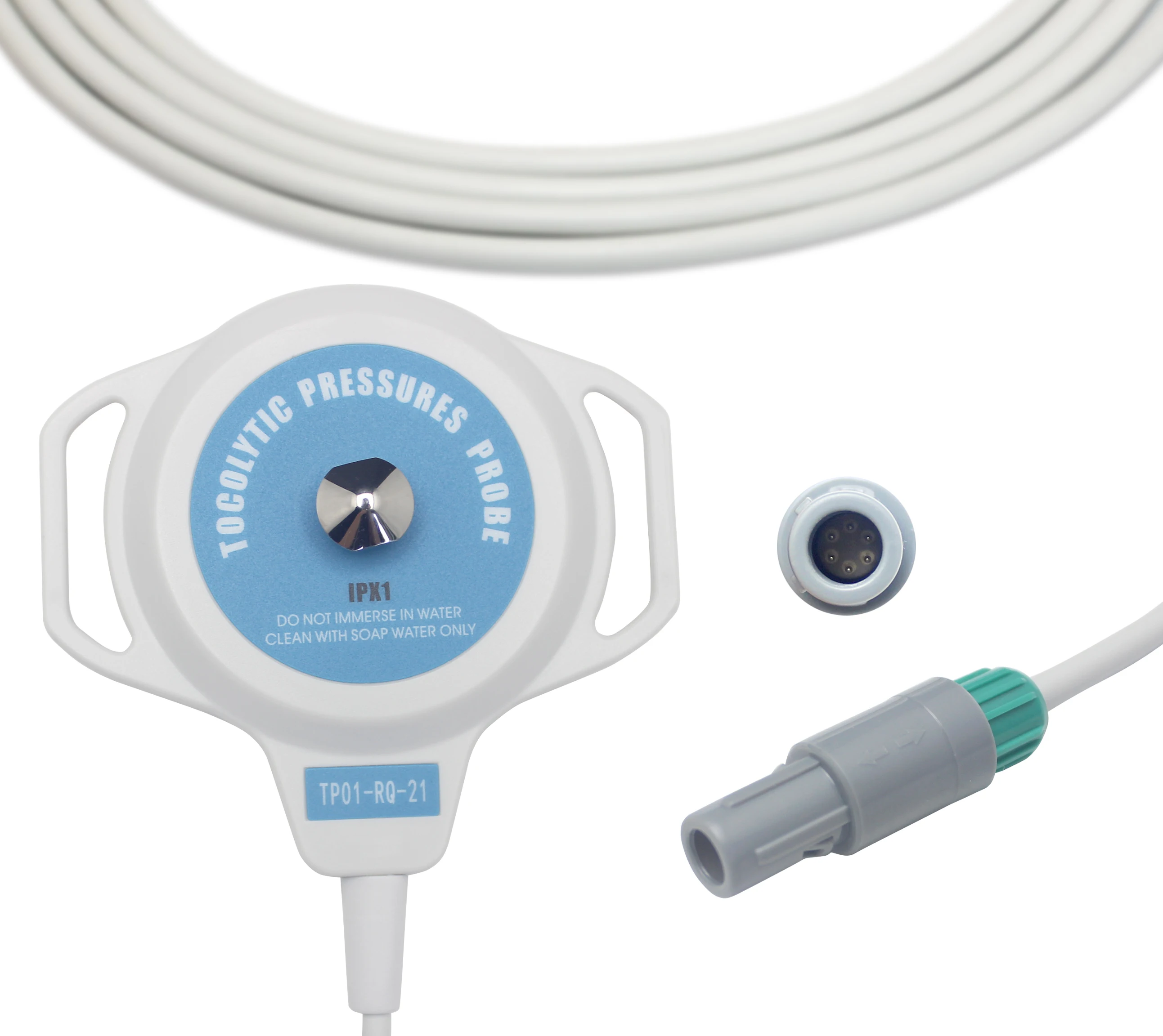 TP01-RQ-1D Edan F9 expresión TOCO transductor fetal 6 pines 80 grados sonda de ultrasonido TOCO sonda para EDAN F6/F9