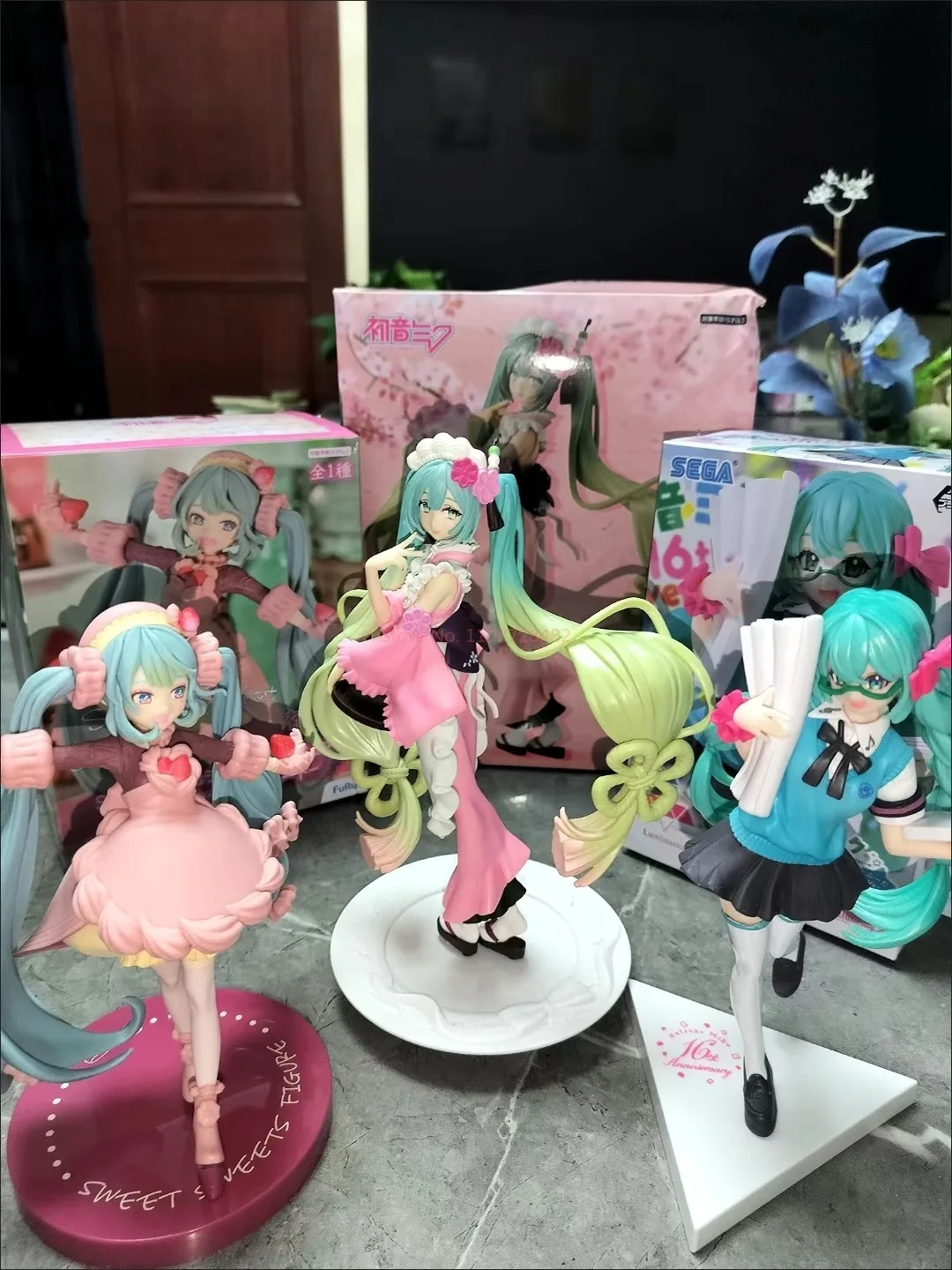 20cm 오리지널 후류 애니메이션 피규어 Vocalold 하츠네 미쿠 한정판 Pvc 모델 컬렉션 장난감 선물 장식품 생일 선물