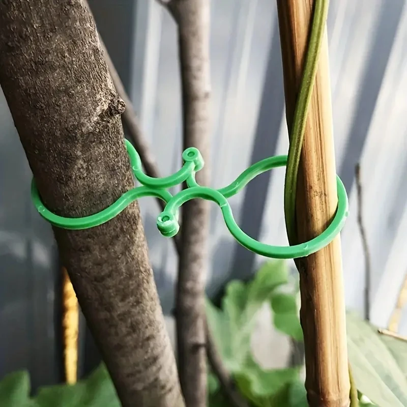 Picture 4: 20 Plastic Garden Vine Clips Plant Tie Fastening Ring Clips Tomato Plant Support Tools
