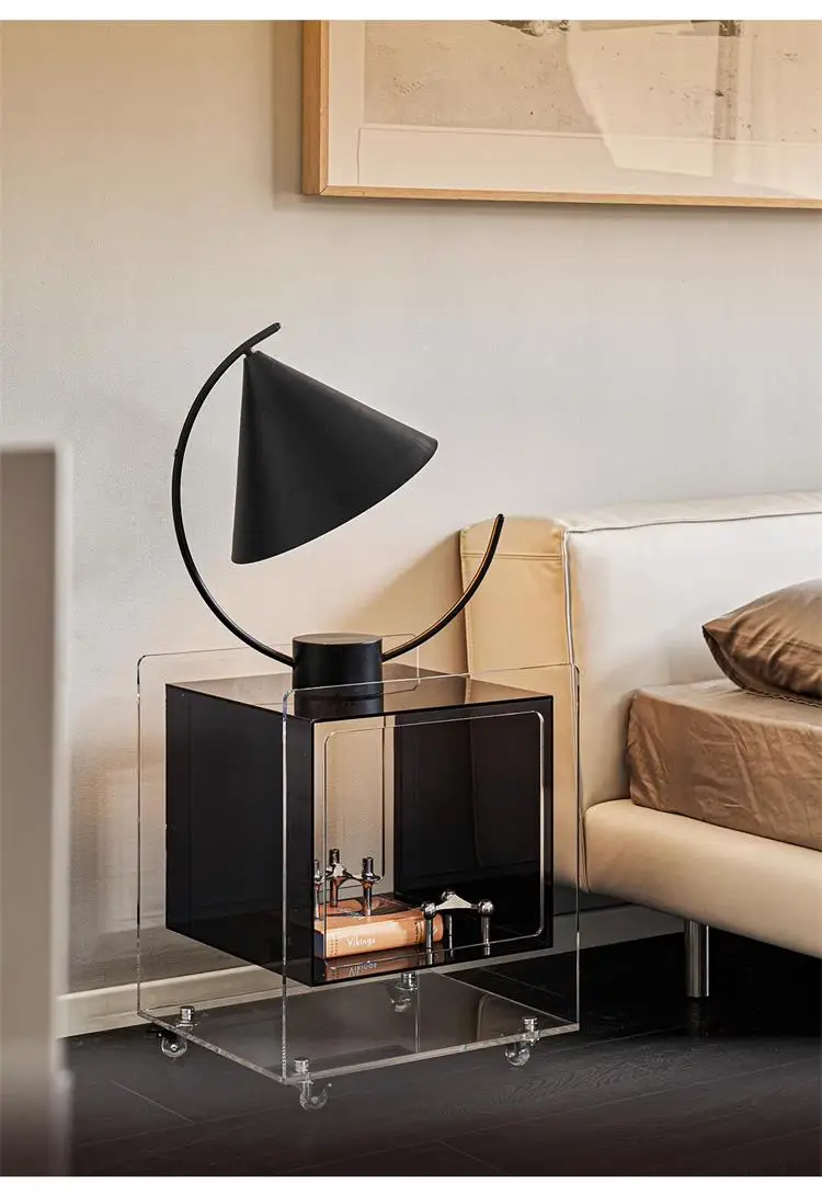 طاولة بسيطة وخفيفة فاخرة لعربة متنقلة وأريكة غرفة المعيشة مع جانب قهوة بعجلة #6