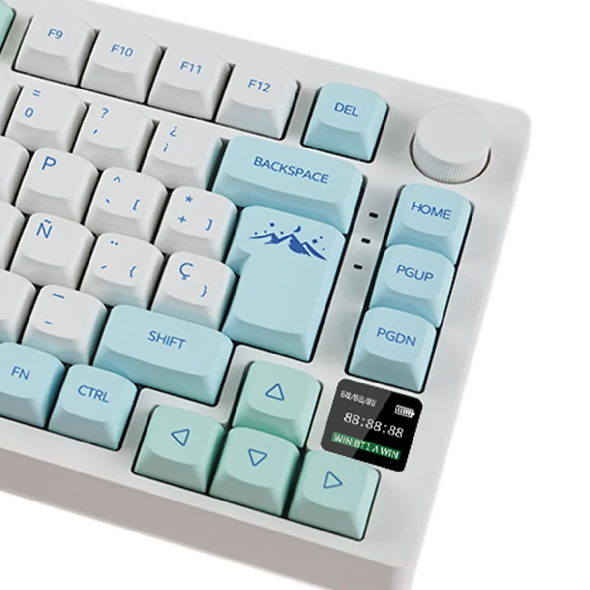 Imagem -03 - Mathew Tech-teclado Mecânico sem Fio com Display Personalizável Teclado sem Fio Mk75 Max Rgb Iso Qwertz Espanhol Deutsch Francês Reino Unido