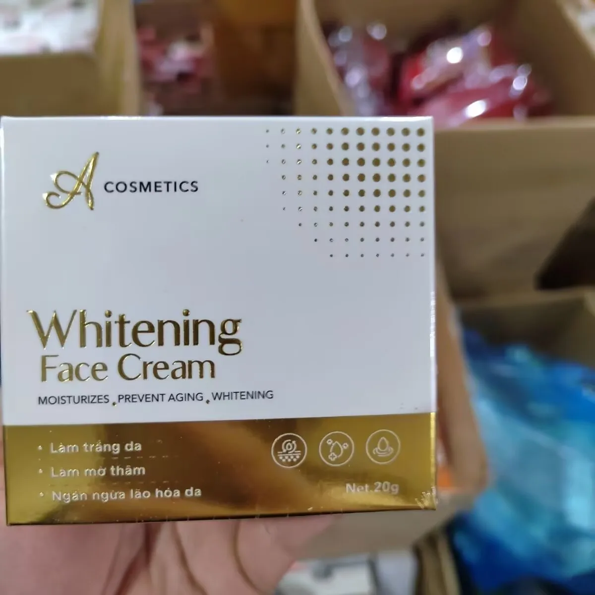 Crema Facial Kem Face Phap Nam Tan Nhang Ngan Ngua Mun Tham.mau Mui Evens Skin Tone, Control de Grasa 20g