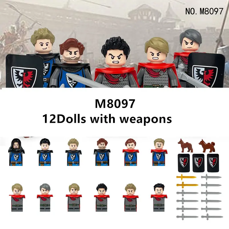 Nuovo M8097 guerra medievale soldato romano Building Blocks accessori per bambole Mini Action Figures per bambini giocattoli regalo ragazzo