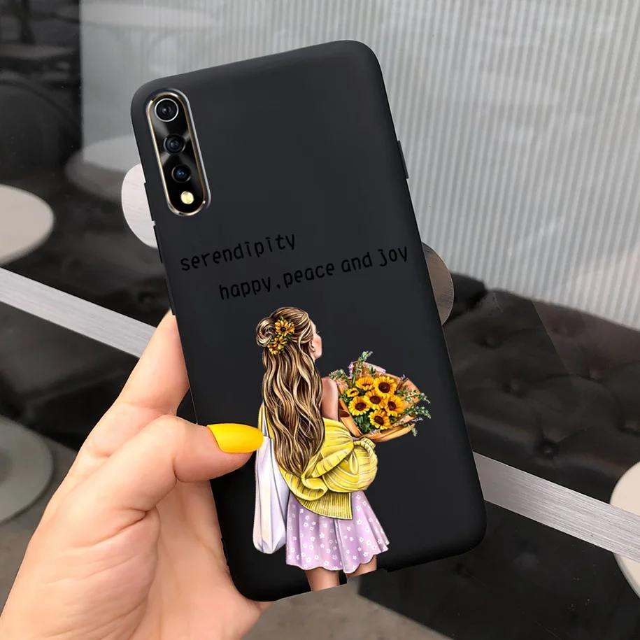 For Vivo S1 Case Global Phone Cover Lovely Cartoon Shockproof Silicone Back Funda For Vivo V17 Neo 1907 Y7S S 1 V17Neo Case Etui