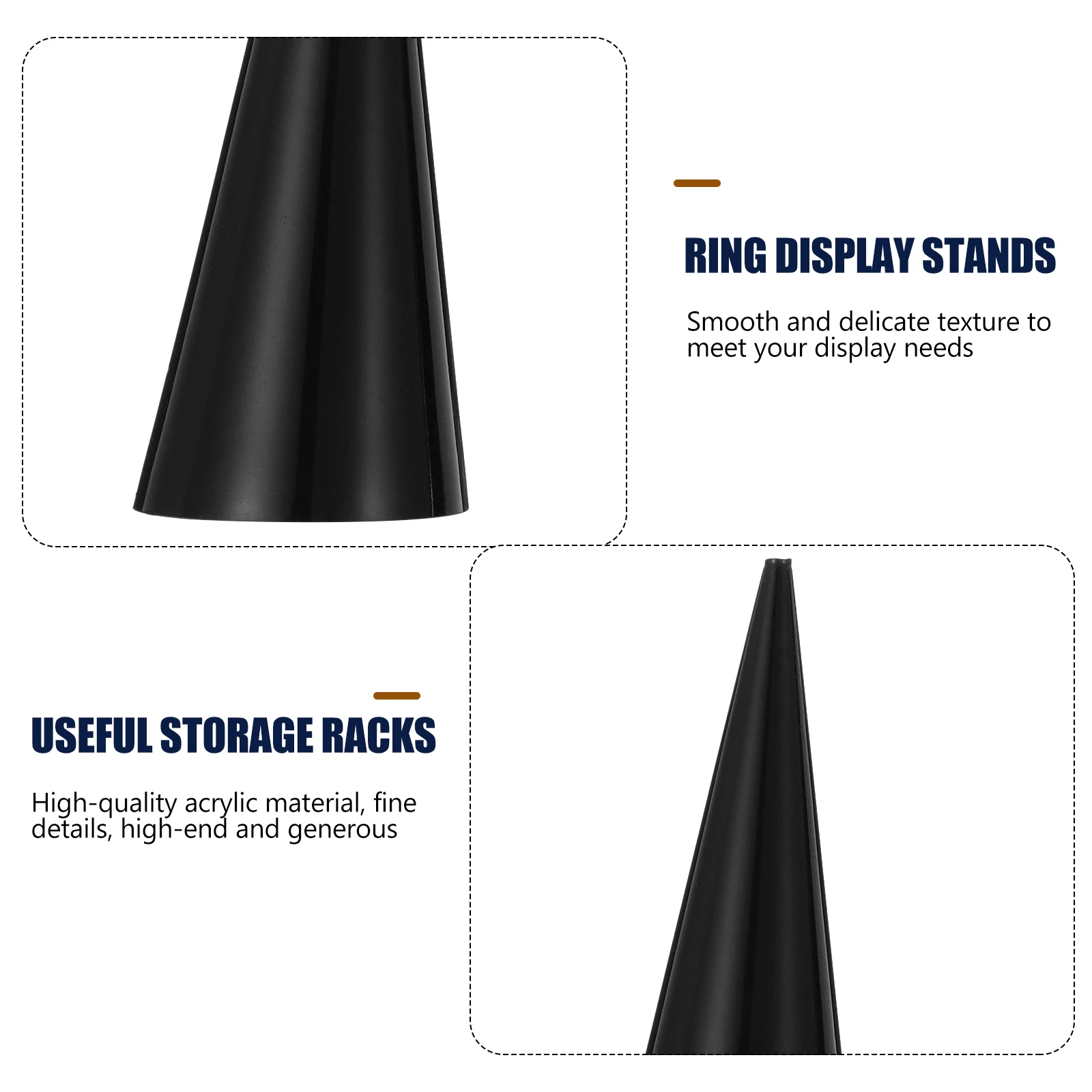 

4 Pcs Acrylic Ring Display High end Jewelry Storage Racks Shelves for ganized Fashionable Useful Ring Displays