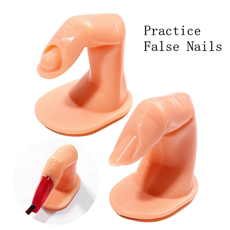 Fake Finger Model Nail Art Display Tips Style Nail Swatch Polish Stand Practice Acrylic Palette Manicure Accessories Tool