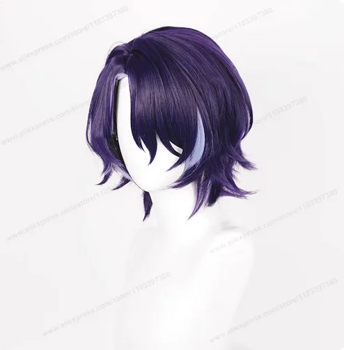 Honkai Star Rail Dr. Ratio Cosplay Wig 33cm Short Man Hair Anime HSR Cosplay Heat Resistant Synthetic Wigs