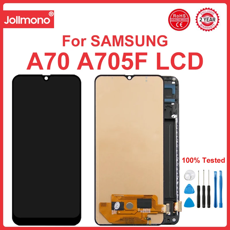 

A70 SM-A705F A705FN/DS Display Screen With Frame For Samsung Galaxy A70 LCD Display Touch Screen Digitizer Assembly Replacement