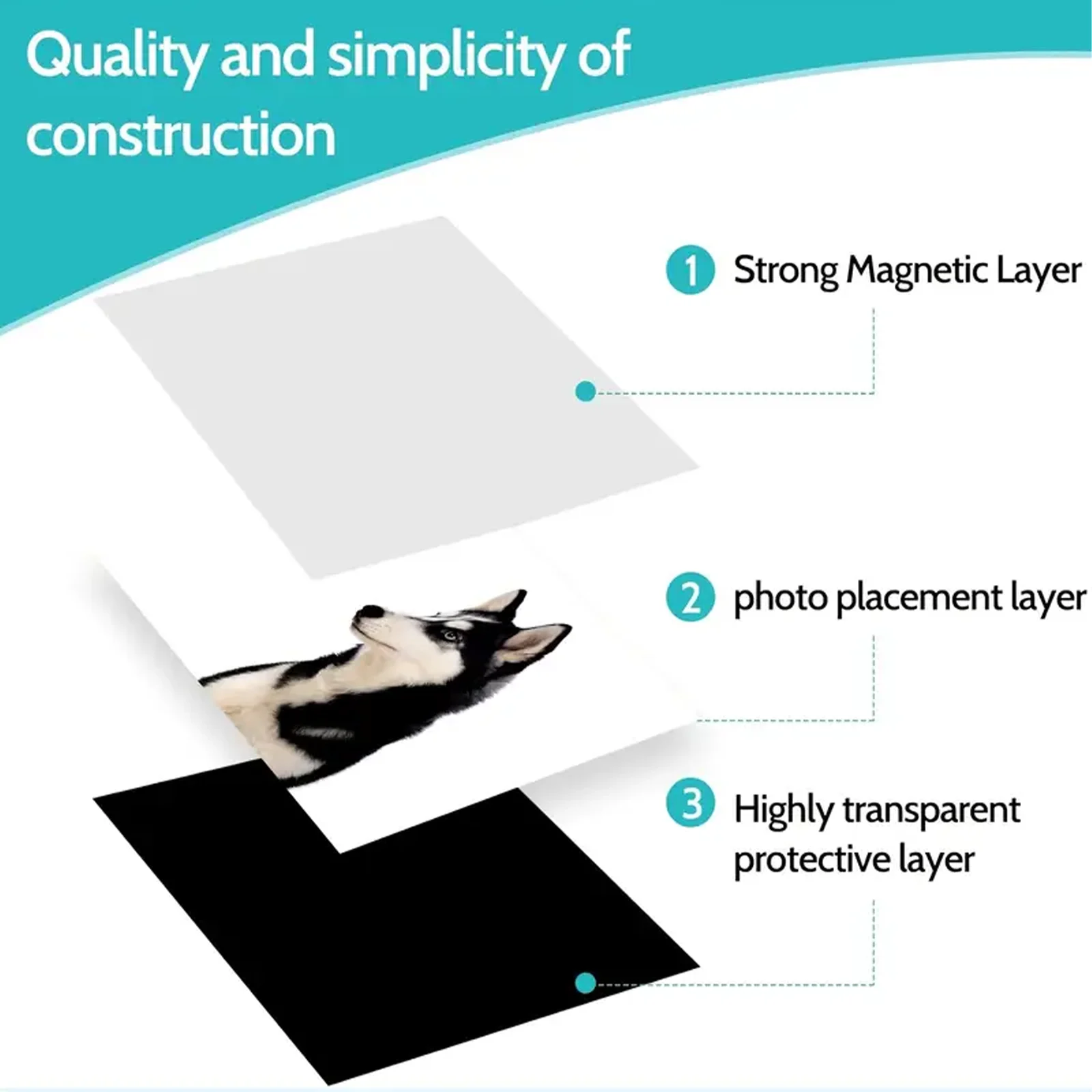5 عبوات من إطار الصورة المغناطيسي مقاس 4 × 6 بوصات مع مغناطيس ثلاجة قابل لإعادة الاستخدام للصور إطار عرض مثالي #4