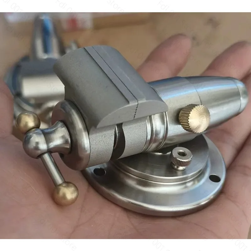 Mini 304 Stainless Steel Bench Plier With anvil Adjustable Desktop Clamp with Swivel Base 1.2inch DIY Handmade Watch Repair Tool