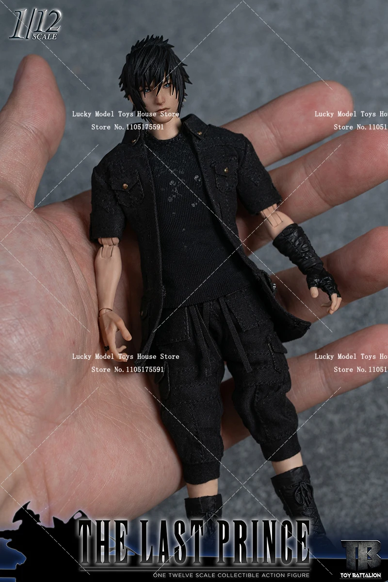 Jouets bataille 1/12 le dernier Prince Noctis Anime cheveux noirs garçon tissu figurine Collection jeu Fans 6 pouces soldat ornement