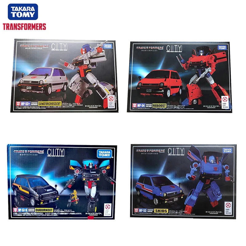 [In Stcok] TAKARA TOMY Transformers Masterpiece MP-53 Skids, Crosscut, Burnout and MP-54 Reboost Nice Action Figure Model Toys