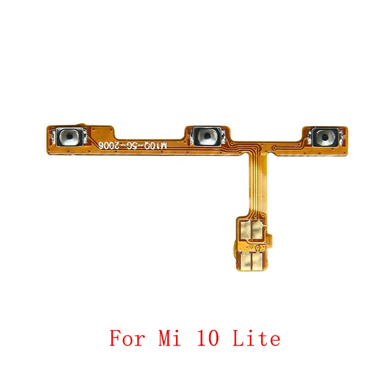 Botão de volume de energia cabo flexível para xiaomi mi 10 10 pro 10 lite 10t 10t pro lite botão lateral cabo flexível peças de reparo