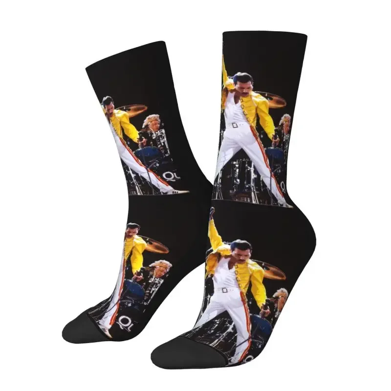 Freddie Mercury Men Women Crew Socks Unisex Fun Spring Summer Autumn Winter Dress Socks