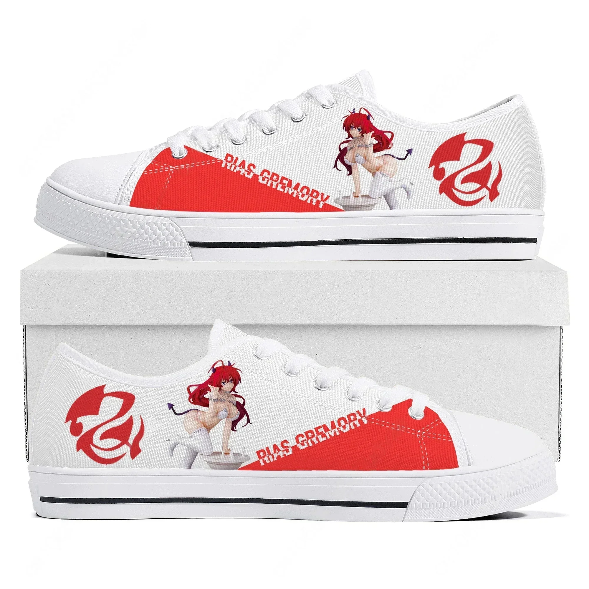 Zapatillas bajas High School DxD Rias Gremory, zapatillas de lona de alta calidad para hombre y mujer, zapatos para parejas, zapatos personalizados