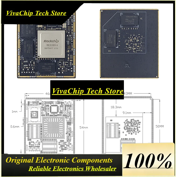 VivaRockchip Rk3399k Development Board Rk3399k Wide Temperature Core Board Rockchip Rongpin Rp3399k