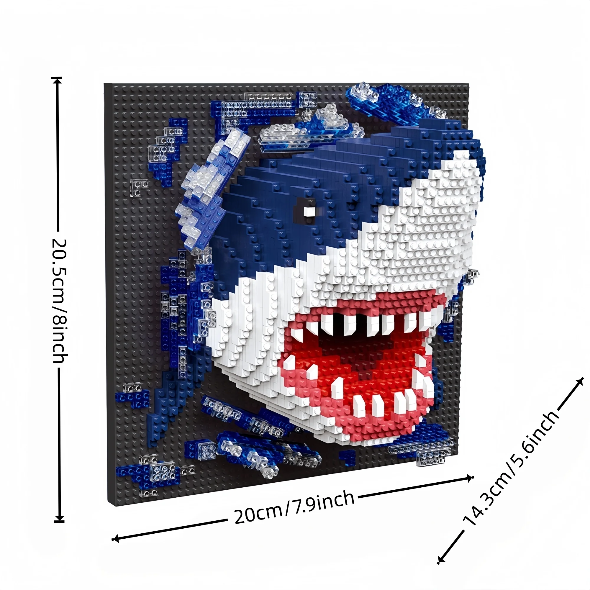 KNEW BUILT Chameleon, Parrot, kreative 3D-Tier-Wandmalerei, Mikrobausteine – DIY-Desktop-Dekoration, Puzzle-Spielzeug, Weihnachts- und Geburtstagsgeschenk – Detail 6