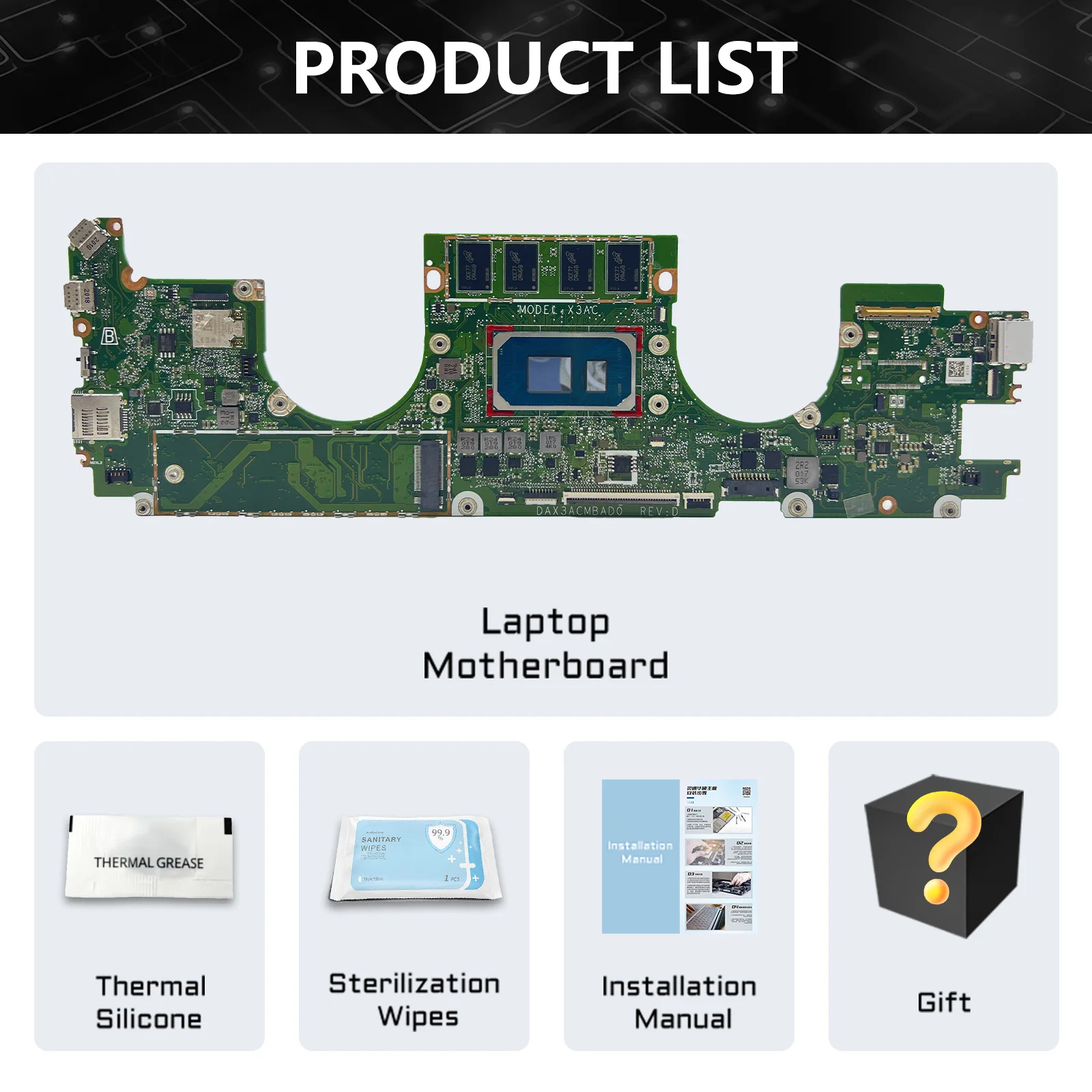 Mainboard untuk HP Spectre X360 15-EB Motherboard Laptop dengan CPU I5-1135G7 RAM 8GB